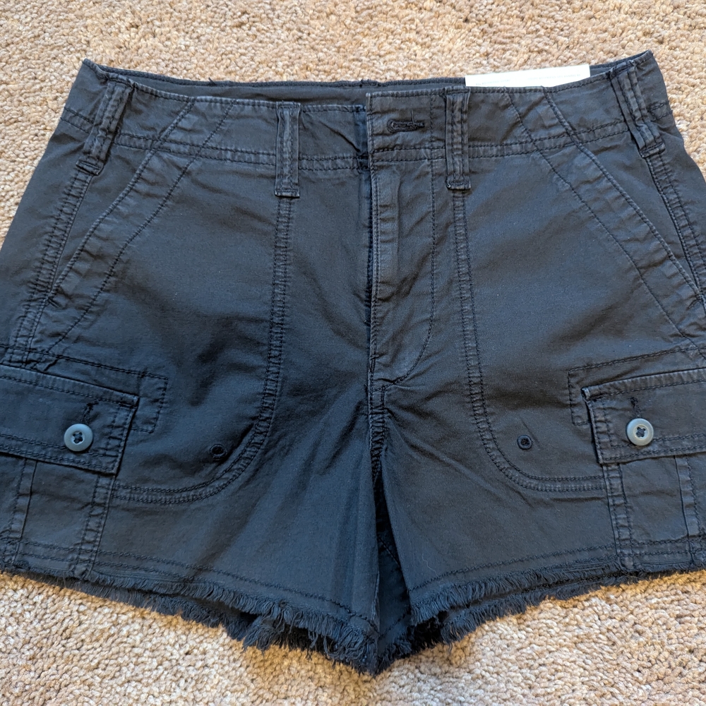 American Eagle Outfitters Womens Black Cargo Shorts